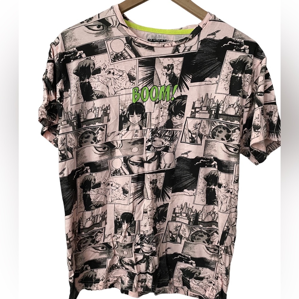 Anime Cartoon T-shirt Seven Souls 7S Medium